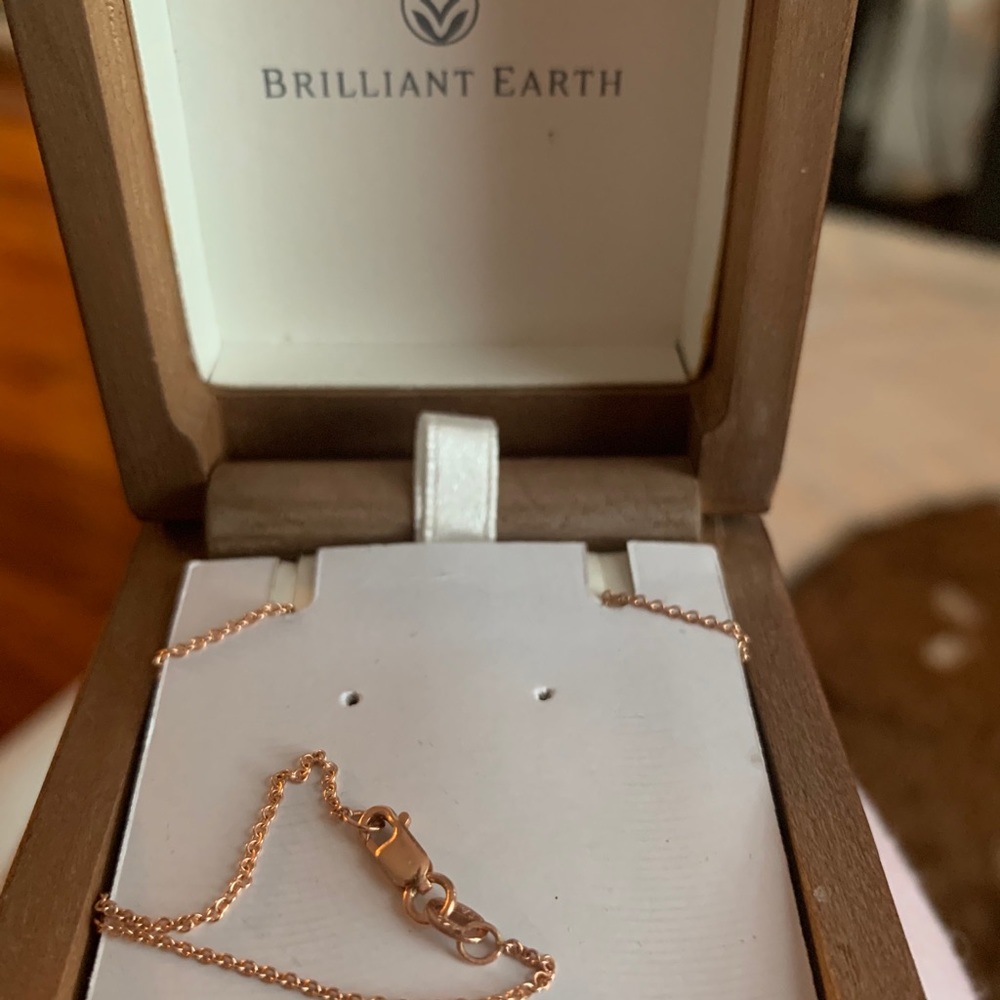 Real rose gold diamond necklace - Picture 5 of 5